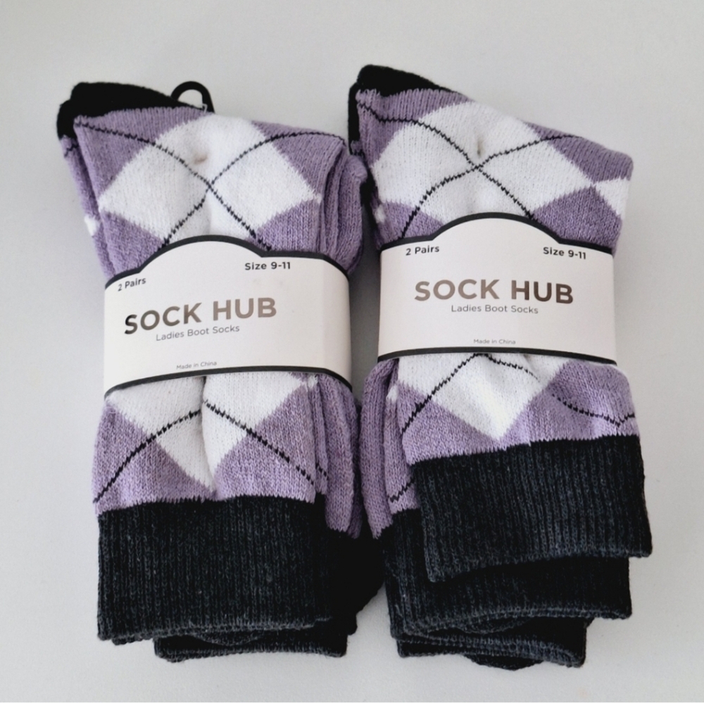 Sock Hub  2  2-pack boot socks - NWT
